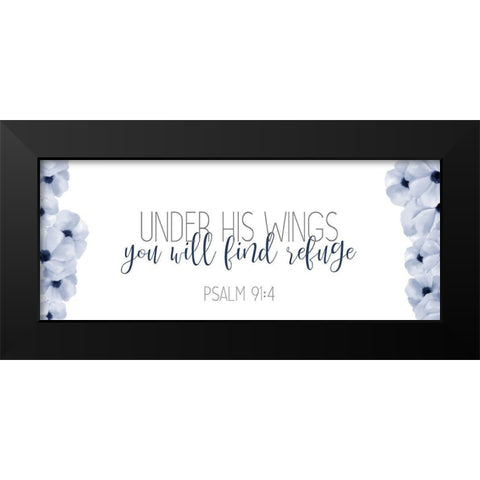 Under His Wings Black Modern Wood Framed Art Print by Bailey, Ann