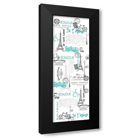 Bonjour Black Modern Wood Framed Art Print with Double Matting by Bailey, Ann