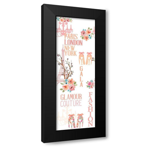 Fashion Floral 2 Black Modern Wood Framed Art Print with Double Matting by Bailey, Ann