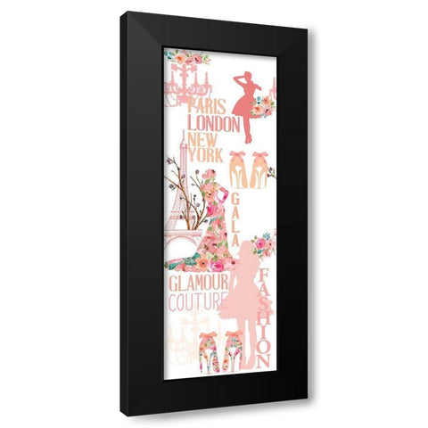 Fashion Floral Black Modern Wood Framed Art Print by Bailey, Ann