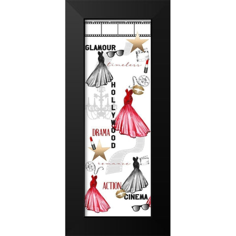 Hollywood Black Modern Wood Framed Art Print by Bailey, Ann