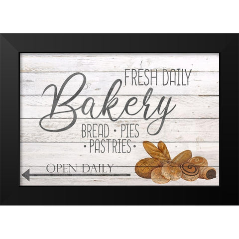 Bakery Fresh Black Modern Wood Framed Art Print by Bailey, Ann