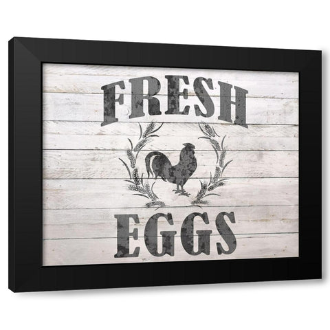 Fresh Eggs Black Modern Wood Framed Art Print with Double Matting by Bailey, Ann