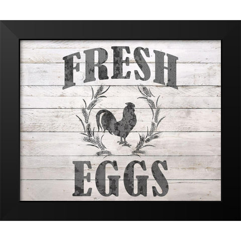 Fresh Eggs Black Modern Wood Framed Art Print by Bailey, Ann