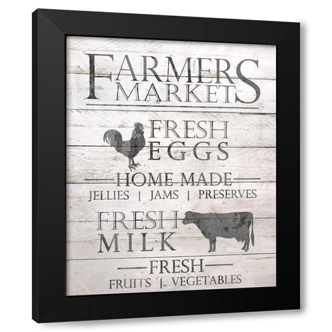 Farmers Market Black Modern Wood Framed Art Print with Double Matting by Bailey, Ann