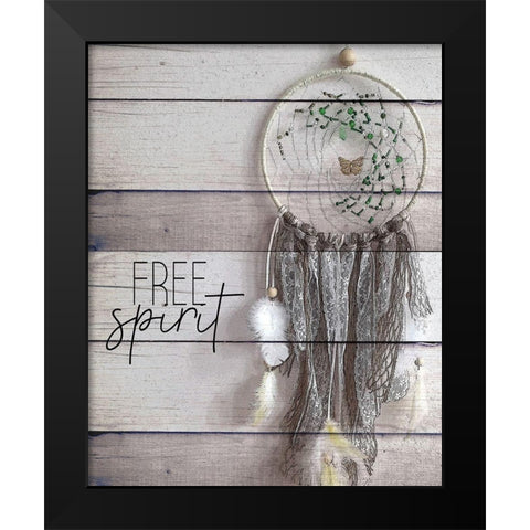Free Spirit Black Modern Wood Framed Art Print by Bailey, Ann