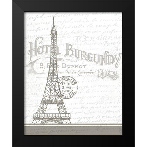 In Paris 1 Black Modern Wood Framed Art Print by Bailey, Ann