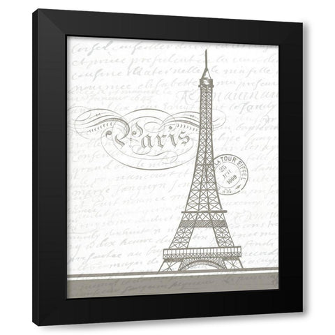 In Paris 2 Black Modern Wood Framed Art Print with Double Matting by Bailey, Ann