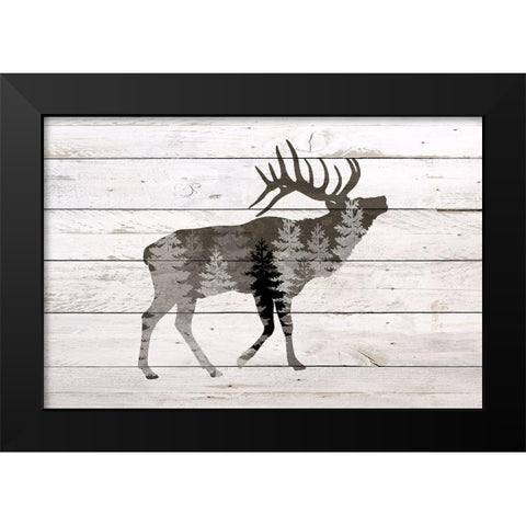 Into the Forest 2 Black Modern Wood Framed Art Print by Bailey, Ann