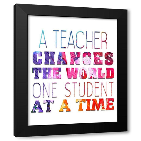 A Teacher Black Modern Wood Framed Art Print with Double Matting by Bailey, Ann