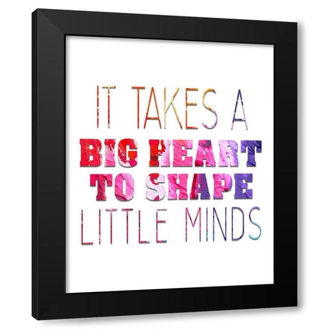 Little Minds Black Modern Wood Framed Art Print with Double Matting by Bailey, Ann