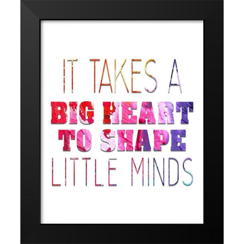 Little Minds Black Modern Wood Framed Art Print by Bailey, Ann