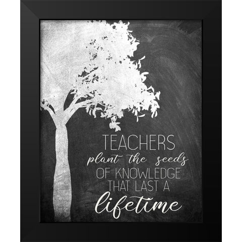 Plant the Seeds Black Modern Wood Framed Art Print by Bailey, Ann