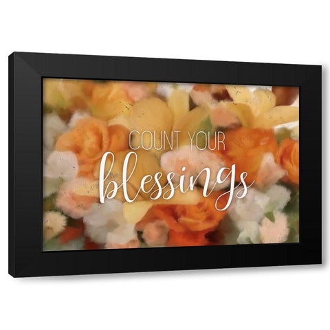 Count Your Blessings Black Modern Wood Framed Art Print by Bailey, Ann