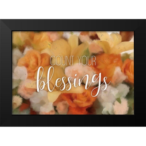 Count Your Blessings Black Modern Wood Framed Art Print by Bailey, Ann