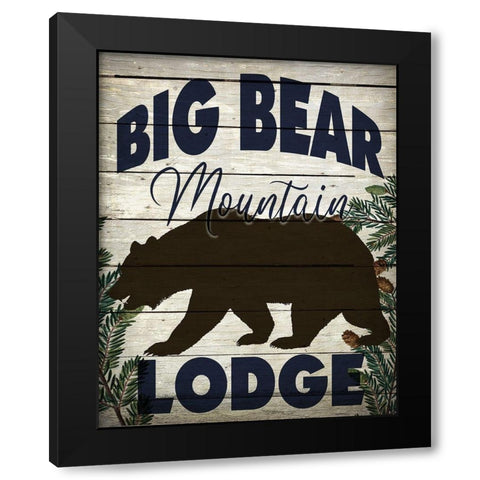 Big Bear Lodge Black Modern Wood Framed Art Print with Double Matting by Bailey, Ann