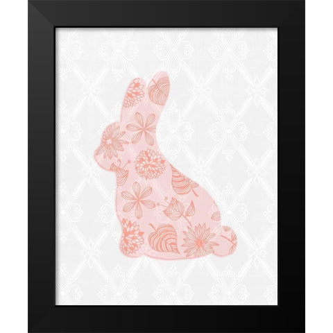 Bunny 2 Black Modern Wood Framed Art Print by Bailey, Ann