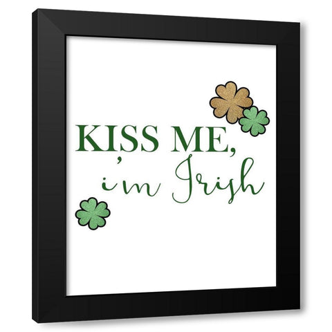Kiss Me Black Modern Wood Framed Art Print by Bailey, Ann