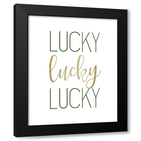 Lucky 2 Black Modern Wood Framed Art Print with Double Matting by Bailey, Ann