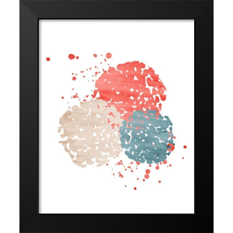 Coral Pom Pom 1 Black Modern Wood Framed Art Print by Bailey, Ann
