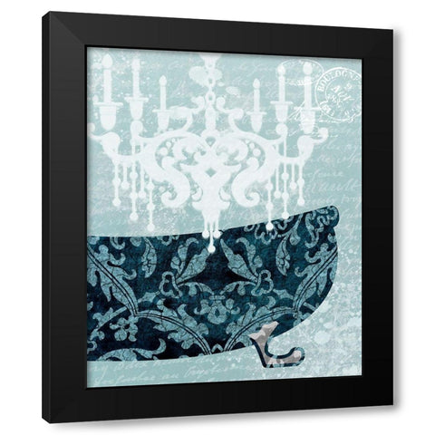 Chandelier 1 Black Modern Wood Framed Art Print with Double Matting by Bailey, Ann