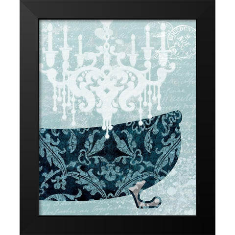 Chandelier 1 Black Modern Wood Framed Art Print by Bailey, Ann
