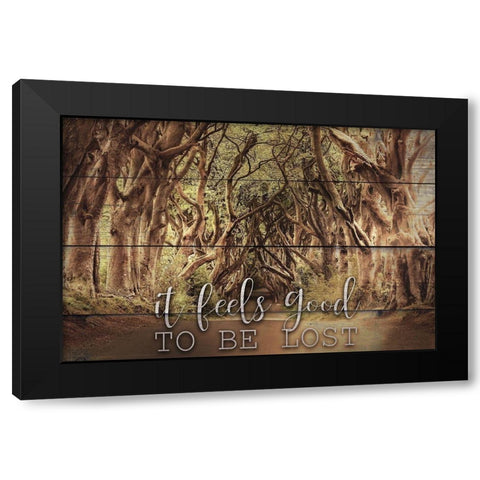 It Feels Good Black Modern Wood Framed Art Print with Double Matting by Bailey, Ann