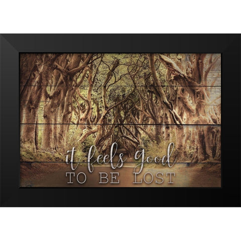 It Feels Good Black Modern Wood Framed Art Print by Bailey, Ann