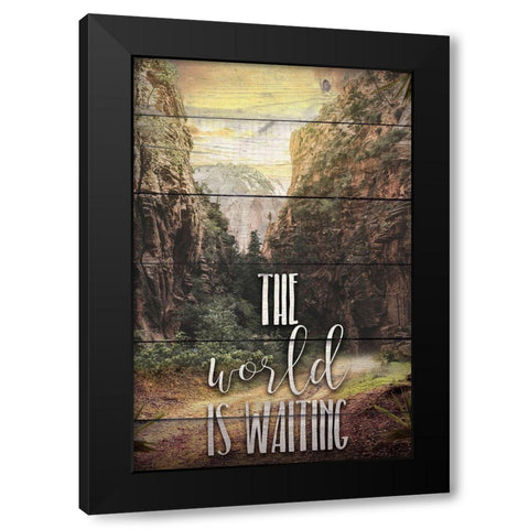 The World Black Modern Wood Framed Art Print with Double Matting by Bailey, Ann
