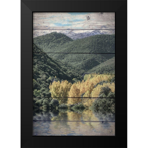 Let The Adventure Black Modern Wood Framed Art Print by Bailey, Ann