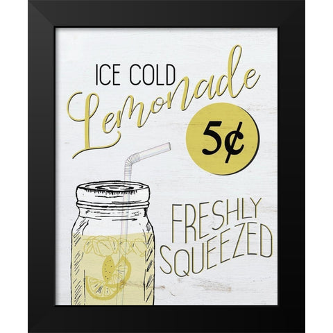 Ice Cold Lemonade v2 Black Modern Wood Framed Art Print by Bailey, Ann