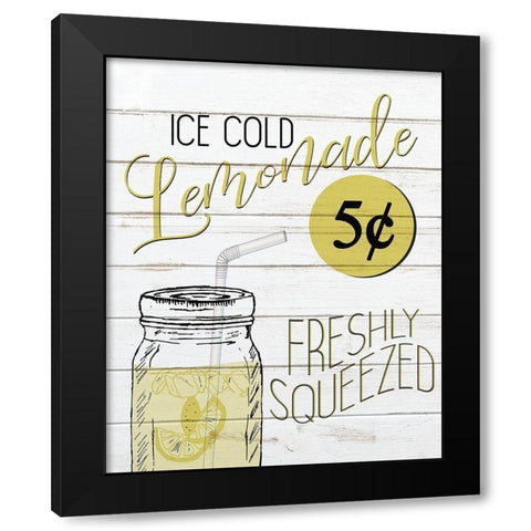 Ice Cold Lemonade Black Modern Wood Framed Art Print with Double Matting by Bailey, Ann
