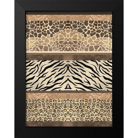Exotic Safari Stripe Black Modern Wood Framed Art Print by Bailey, Ann