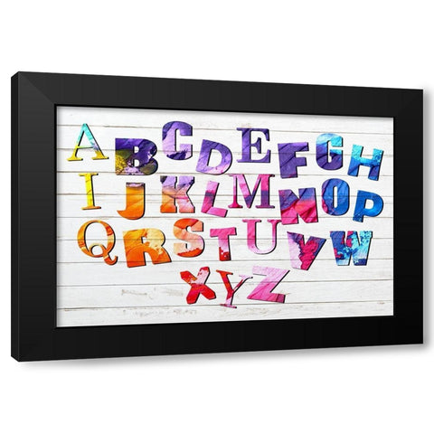 ABCs Color Black Modern Wood Framed Art Print with Double Matting by Bailey, Ann