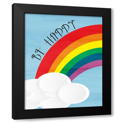 Happy Joy 1 Black Modern Wood Framed Art Print with Double Matting by Bailey, Ann