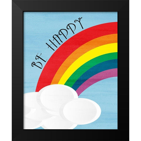 Happy Joy 1 Black Modern Wood Framed Art Print by Bailey, Ann