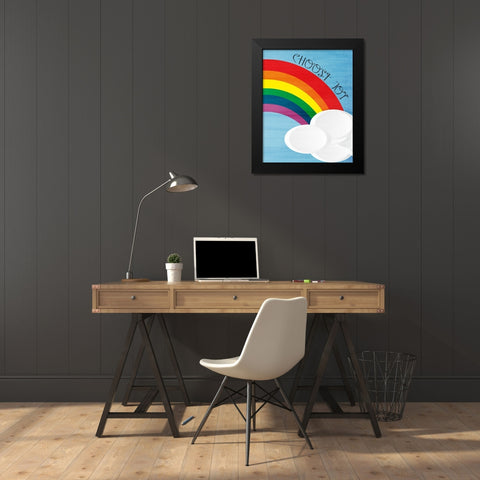 Happy Joy 2 Black Modern Wood Framed Art Print by Bailey, Ann