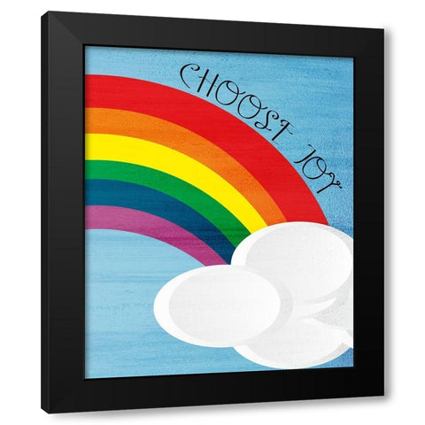Happy Joy 2 Black Modern Wood Framed Art Print with Double Matting by Bailey, Ann