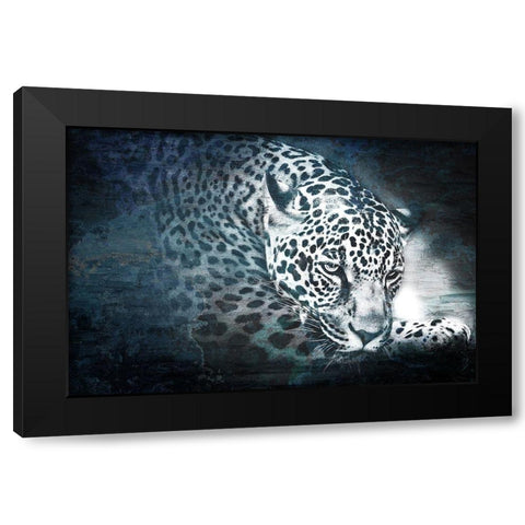 Jungle Cat Black Modern Wood Framed Art Print by Bailey, Ann