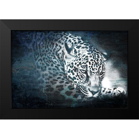 Jungle Cat Black Modern Wood Framed Art Print by Bailey, Ann