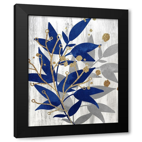 Blue and Grey 1 Black Modern Wood Framed Art Print with Double Matting by Bailey, Ann