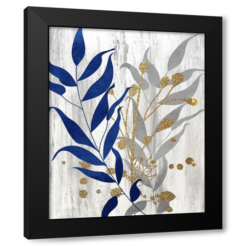 Blue and Grey 2 Black Modern Wood Framed Art Print with Double Matting by Bailey, Ann