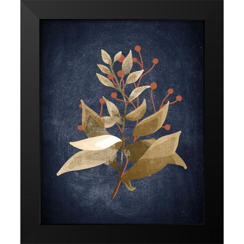 Botanical Blue 1 Black Modern Wood Framed Art Print by Bailey, Ann
