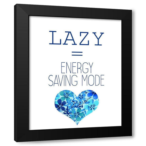Lazy Black Modern Wood Framed Art Print with Double Matting by Bailey, Ann