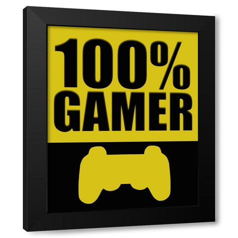 100 Gamer Black Modern Wood Framed Art Print by Bailey, Ann