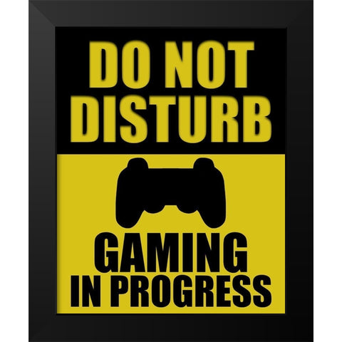 Do Not Disturb Black Modern Wood Framed Art Print by Bailey, Ann