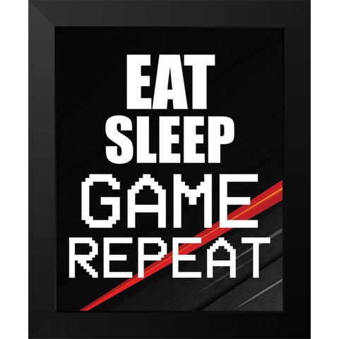 Gamer 2 Black Modern Wood Framed Art Print by Bailey, Ann