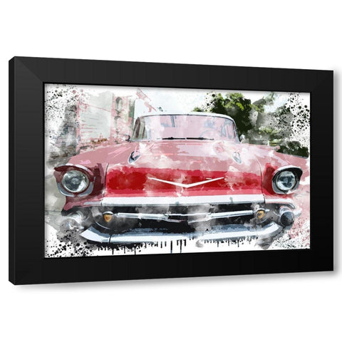 Old Red Black Modern Wood Framed Art Print by Bailey, Ann