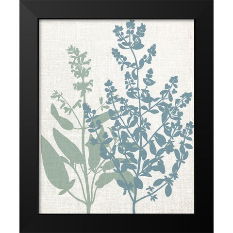 Linen Herbs 2 Black Modern Wood Framed Art Print by Bailey, Ann