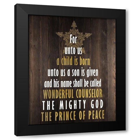 The Prince of Peace Black Modern Wood Framed Art Print by Bailey, Ann